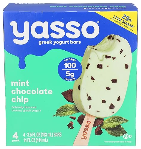 Yasso Mint Chocolate Frozen Greek Yogurt Bar 4 Count, 14 FZ