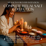 Ritual Salt Starter Collection Pack for Ceremony and Spell - Handcrafted Negative Energy Protection Crystals for Witchcraft Supplies - Witches