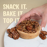Honey Glazed Pecans 5 oz - Caramelized Pecans with Real Honey, Crunchy & Sweet Roasted Nuts Snack in Resealable Pouch - Gourmet Glazed Pecan Halves by