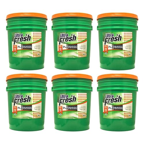 Ultra Fresh 3X Platinum 5 Gallon Laundry Detergent Liquid for All Machine Types with Easy Dispensing Pump, Up to 640 Loads, Original Green (2 Pack)