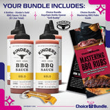 Kinder’s Gold BBQ Premium Barbecue Sauce 4 Pk (61.2 oz) Great to Dip Toss Glaze & More + Barbecue Masters & Bottle Opener (6 Items)!