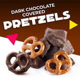 Dark Chocolate Covered Pretzels, Salted Pretzels in Mildly Sweet Smooth Dark Chocolate, 14 Ounce Bag