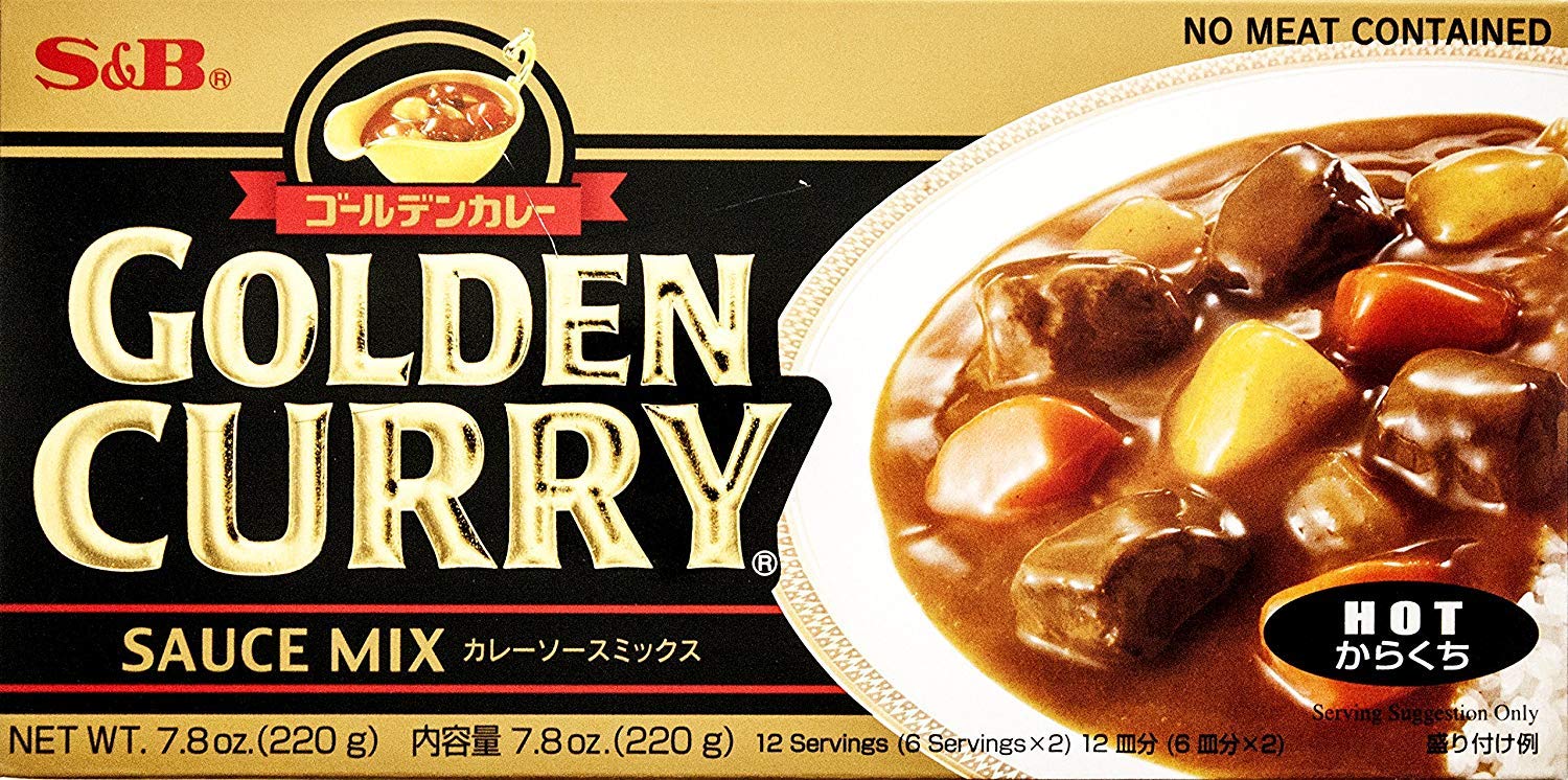 S&B Golden Curry Sauce Mix, Hot, 7.8-Ounce (Pack of 5)