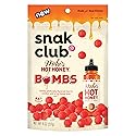 Snak Club Mike’s Hot Honey Bombs Chewy Candy, Cherry Candy with Sweet Heat, Soft Candies, Unique Snacks, 8 oz Family Size Bag
