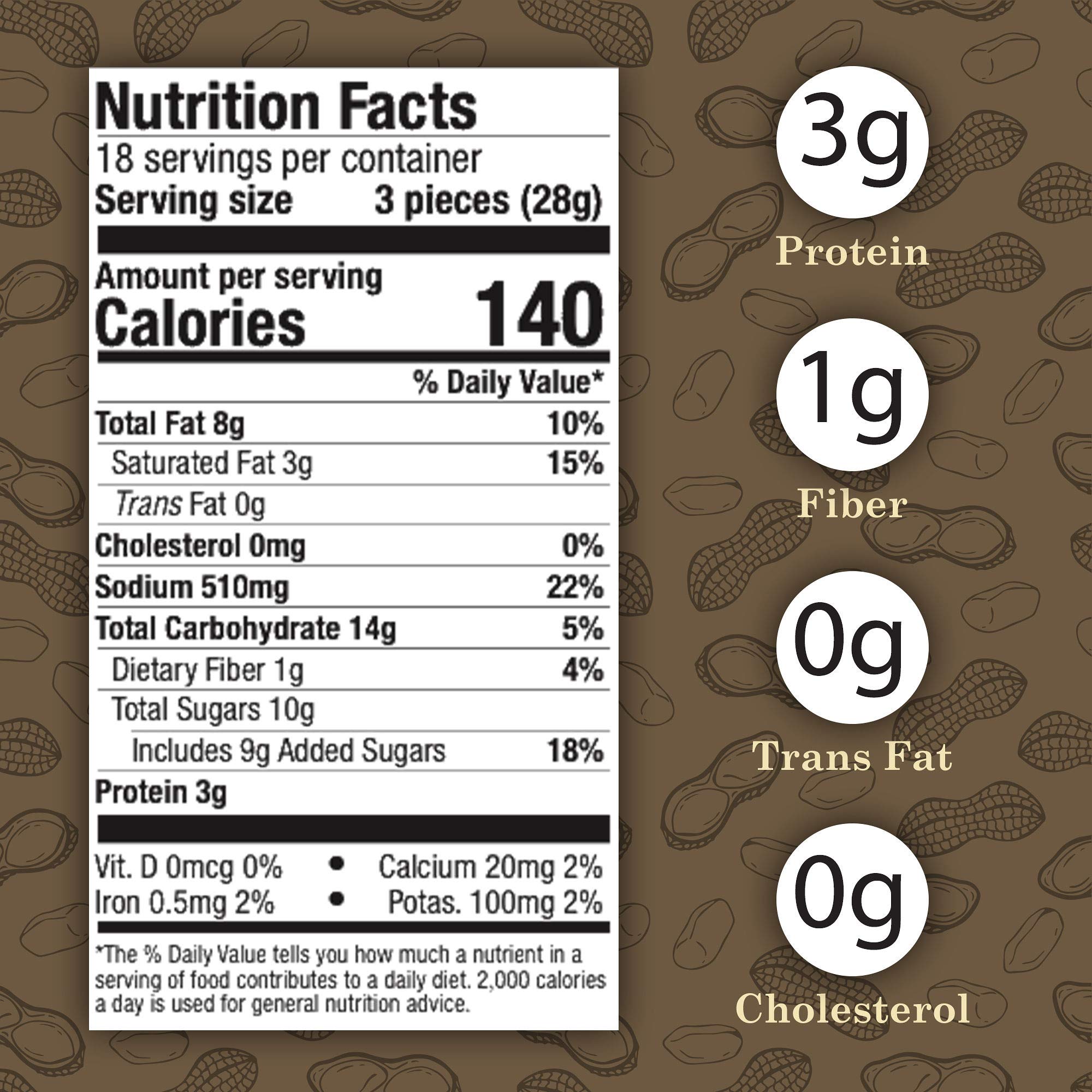 Virginia Diner - Gourmet Natural 1/2 Dipped Milk Chocolate Peanut Squares, 16 Ounce Tin…