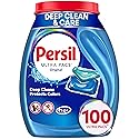 Persil Ultra Pacs Original Everyday Clean Laundry Detergent, 100 Count, No Mess, Single-Dose Laundry Soap, Deep Clean Fabric Care for Colors & Whites