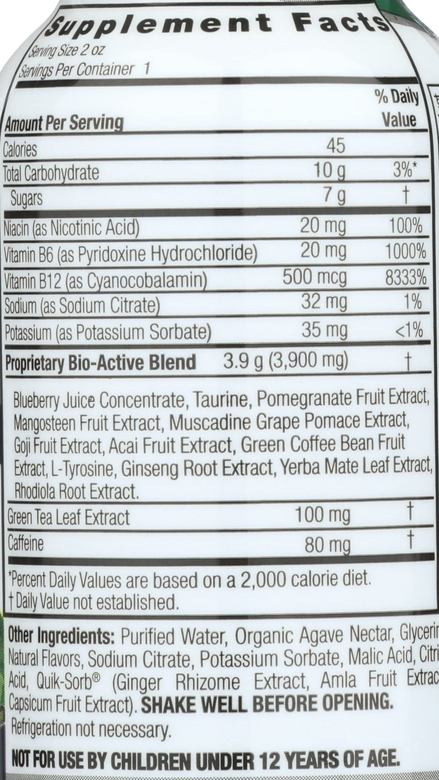 Nature's Answer Green Tea Energy Display Center Case, 12 Count