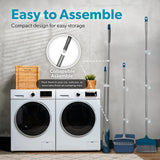 BLACK+DECKER Butler Broom & Dustpan Set - Stand-Up Design - Lightweight, Space-Saving Combo for Kitchen, Living Room, Bathroom, Lobby Floors - Home