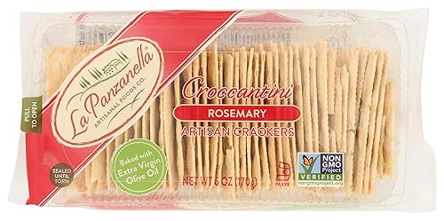 La Panzanella, Rosemary Mini Croccantini Cracker, 6 Ounce