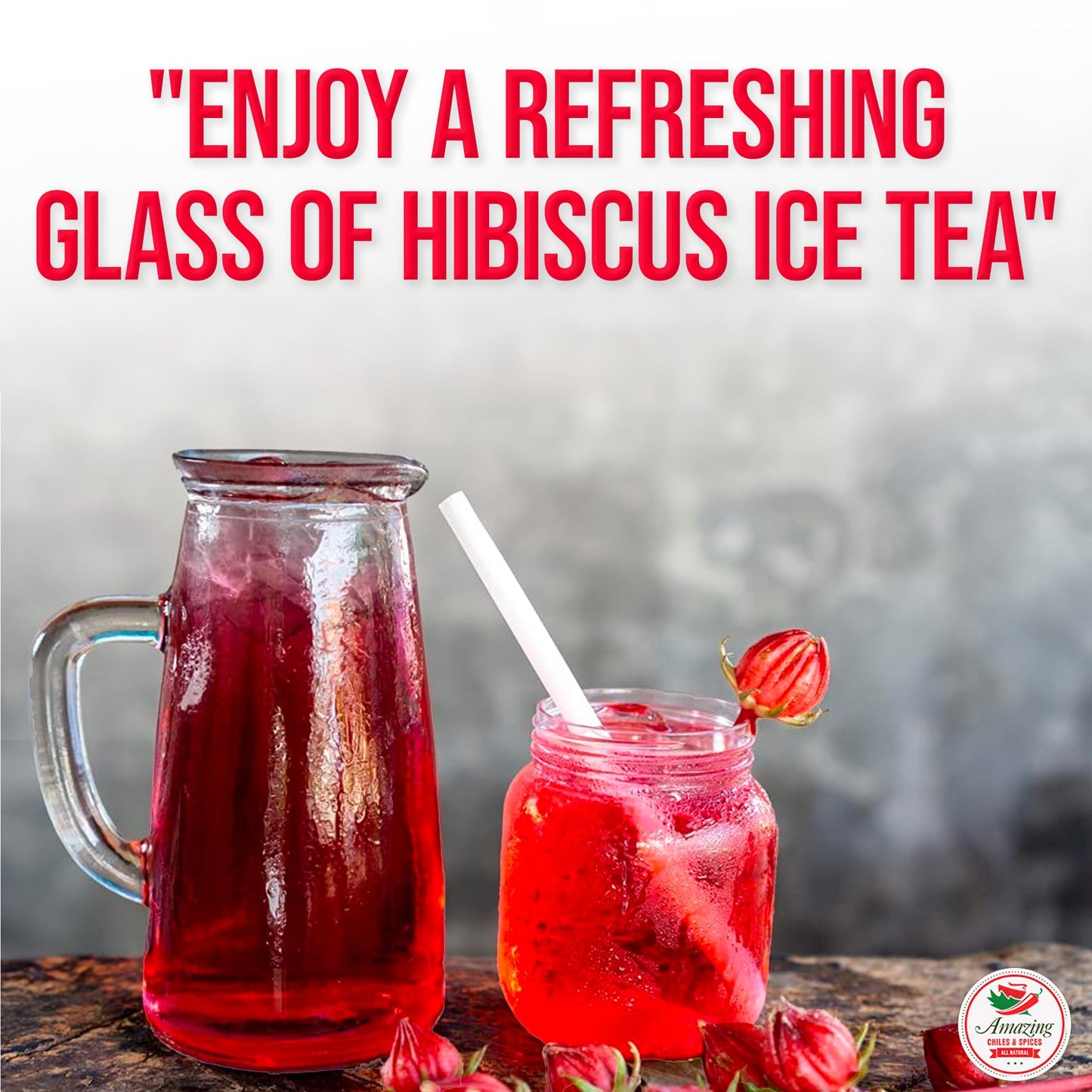 Hibiscus Flowers 1lb (16oz) - All Natural, Triple Cleaned - Whole Soft Flowers and Petals - Flor de Jamaica. Great for Hot or Iced Tea and Agua
