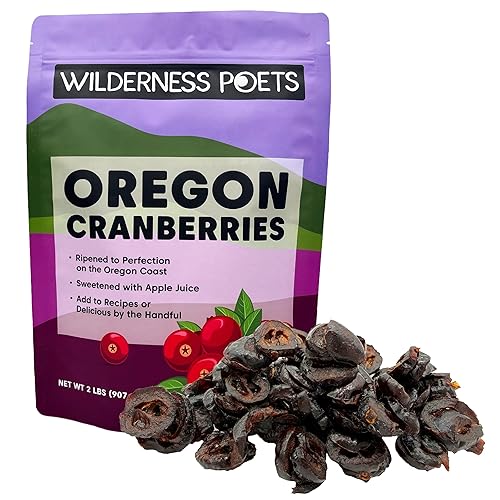 Wilderness Poets, Oregon Cranberries (Sweetened with Apples) - Dried Cranberries Infused with Unsweetened Apple Juice - 2 Pound (32 Ounce)