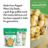 AshaPops Vegan Cheese Flavored Popped Water Lily Seeds, 0.5 oz (Pack of 12) - Gluten-Free, Vegan, Paleo, Nut-Free, Corn-Free, Soy-Free, Non-GMO