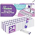 JD HOMEASE 24 Pack Microfiber Disposable Pads for Swiffer PowerMop Multi-Surface Mopping Pad Refills, Deep Clean Replacement