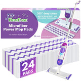 JD HOMEASE 24 Pack Microfiber Disposable Pads for Swiffer PowerMop Multi-Surface Mopping Pad Refills, Deep Clean Replacement