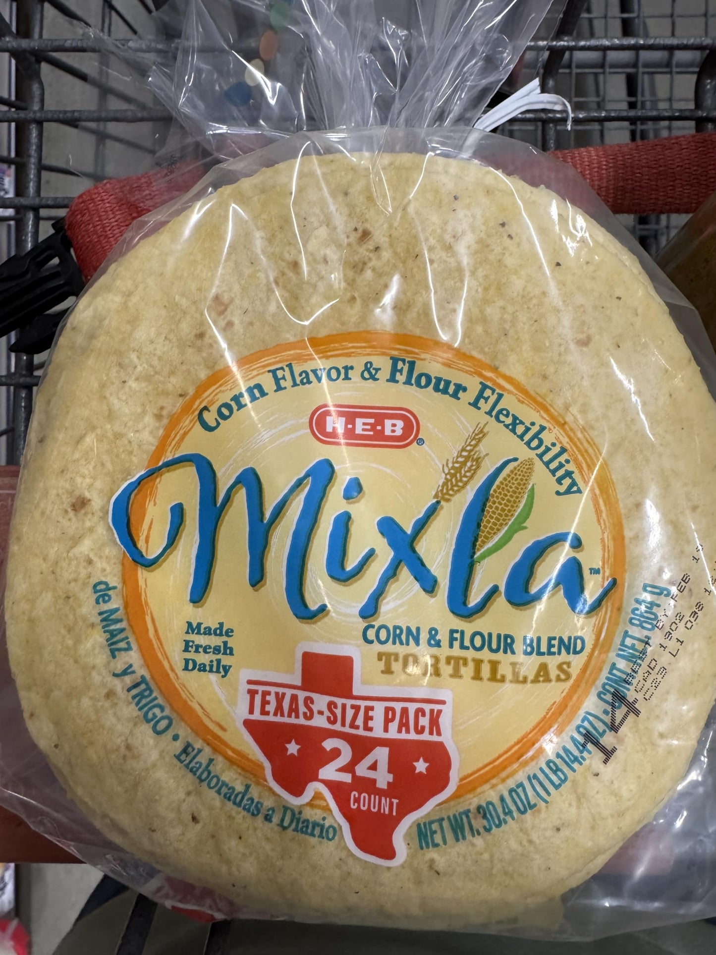 H?E?B Mixla Mixed Corn & Flour Blend Tortillas 24 count each bag (3 bags total) Tortilla Mixta de Harina y Maiz HEB