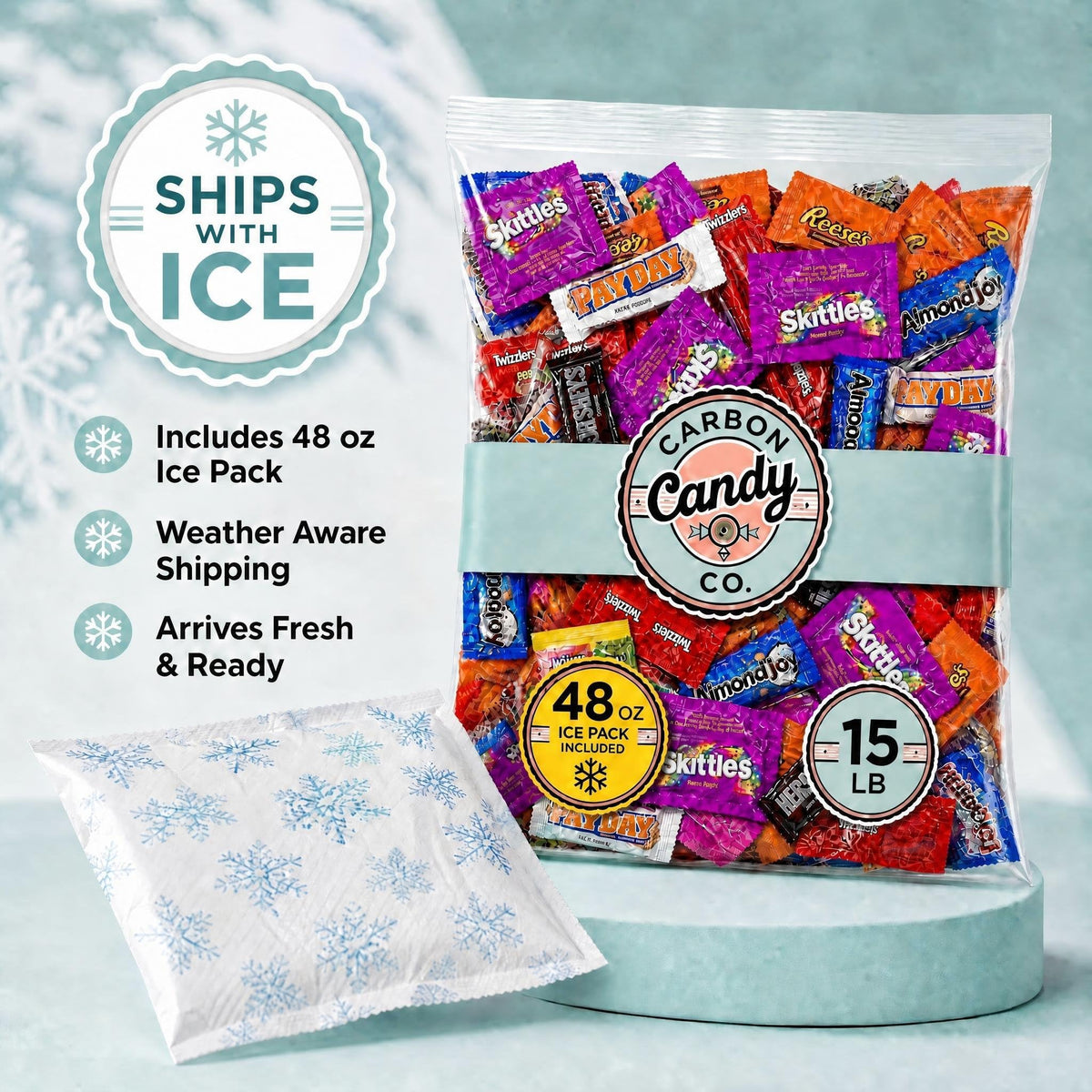 Bulk Pinata Candy & Chocolate Variety Pack, 15 Lb Individually Wrapped Mix