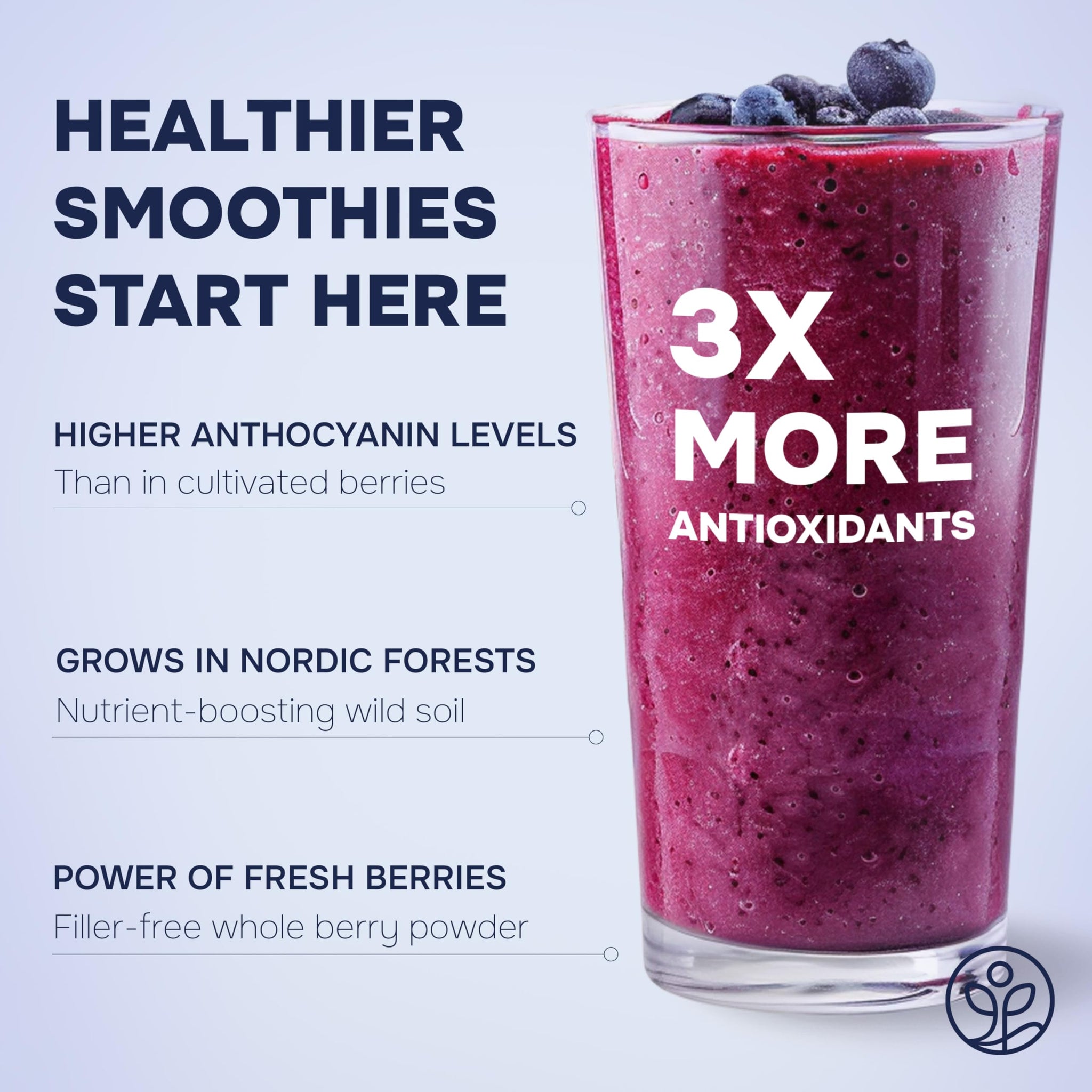 Jungle Powders Freeze Dried Wild Blueberry Powder 3.5 Ounce Bag Blueberry Powder For Smoothies Baking Extract Nordic Freeze Dried Blueberries No Sugar