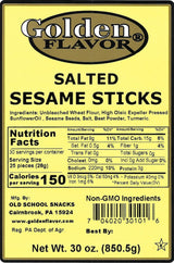 Golden Flavor - Salted Sesame Sticks - 30 oz bags (2 Pack)