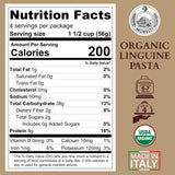 Morelli Squid Ink Pasta Linguine - Organic Black Pasta Noodles, Durum Wheat Semolina, Italian Nero Di Seppia Made in Italy - 8.8 oz / 250 g (Pack