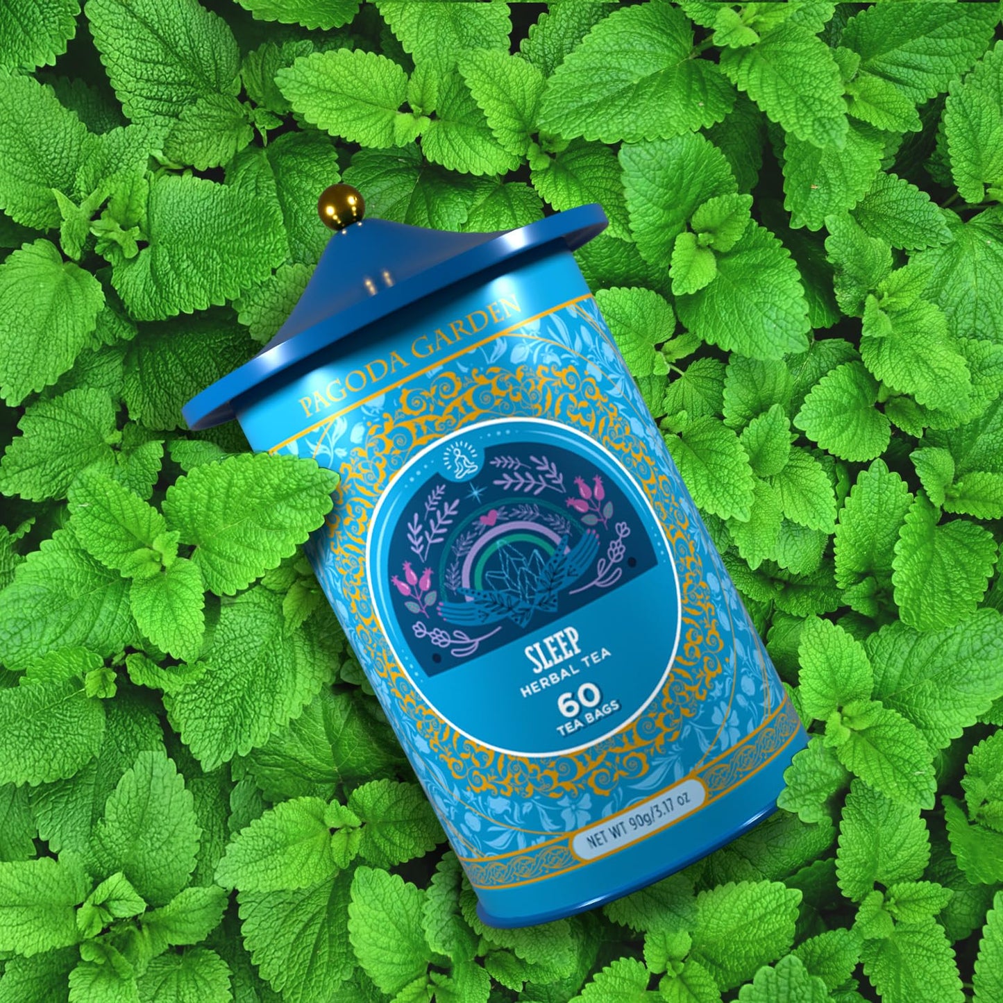 Life Plus Style Gourmet Pagoda Garden Sleep Herbal Tea Caffeine Free Peppermint Tea Chamomile Fennel Tulsi Hot or Iced Floral Blend Natural Delicious
