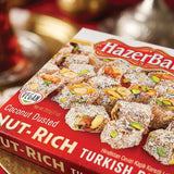 HazerBaba Coconut Dusted Turkish Delight Candy,%15 Nut-Rich,7oz(Pack of 1)