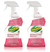 OdoBan Professional Cleaning BioStain and Odor Remover for Carpet and Upholstery, Made in the USA, 32 oz Ready-to-Use Spray 2-Pack