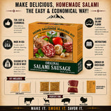 Hi Mountain Seasonings - Salami Making Kit ? Includes Sausage Seasoning, Cure, Collagen Casings, and Simple-to-Follow Directions ? Creates 18 lbs