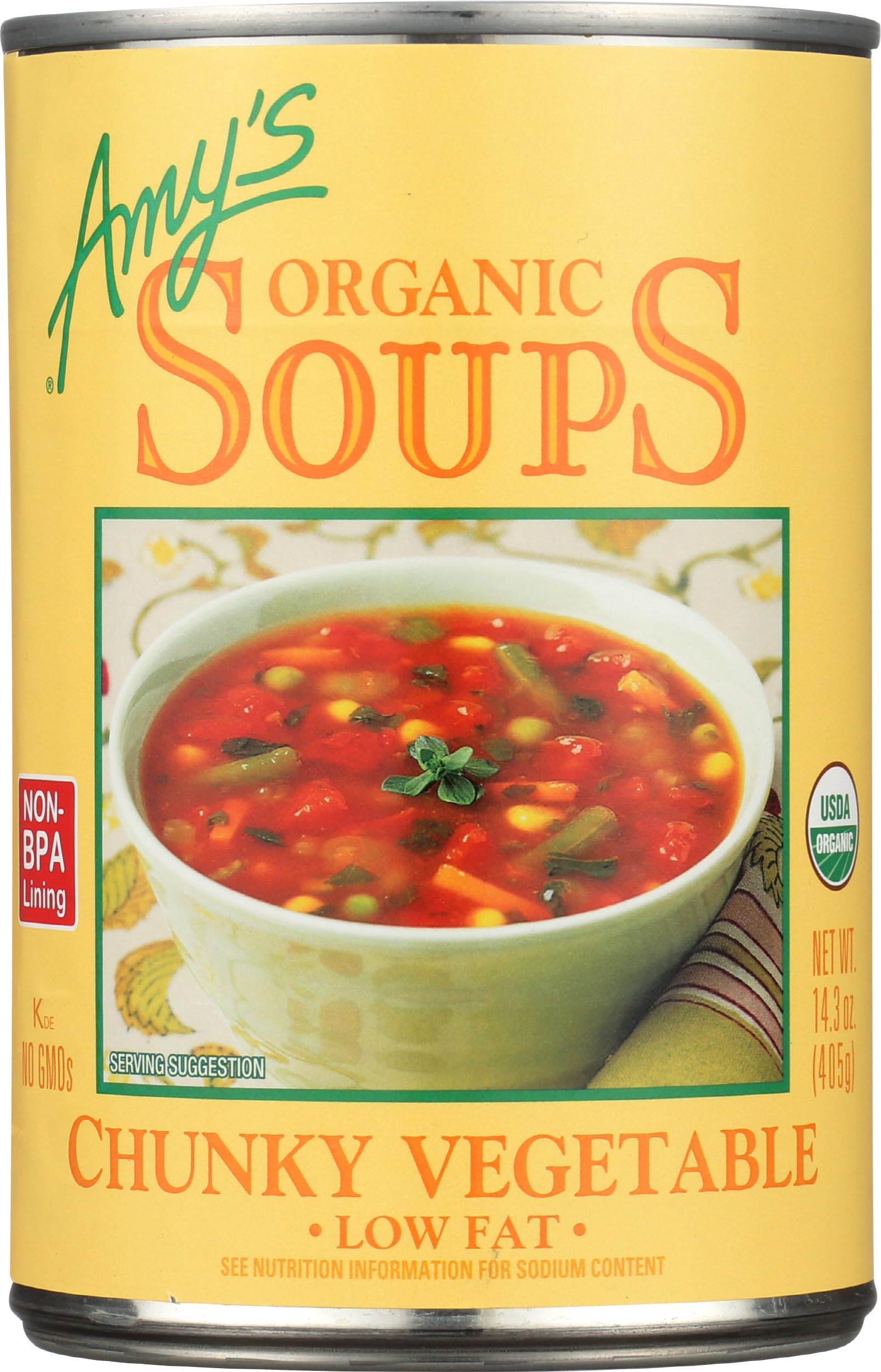 Amy's Organic Chunky Vegetable Soup, Low Fat, 14.3-Ounce