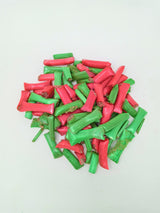 Old Fashion Chocolate Straws Red and Green 2 pounds chocolate filled straws