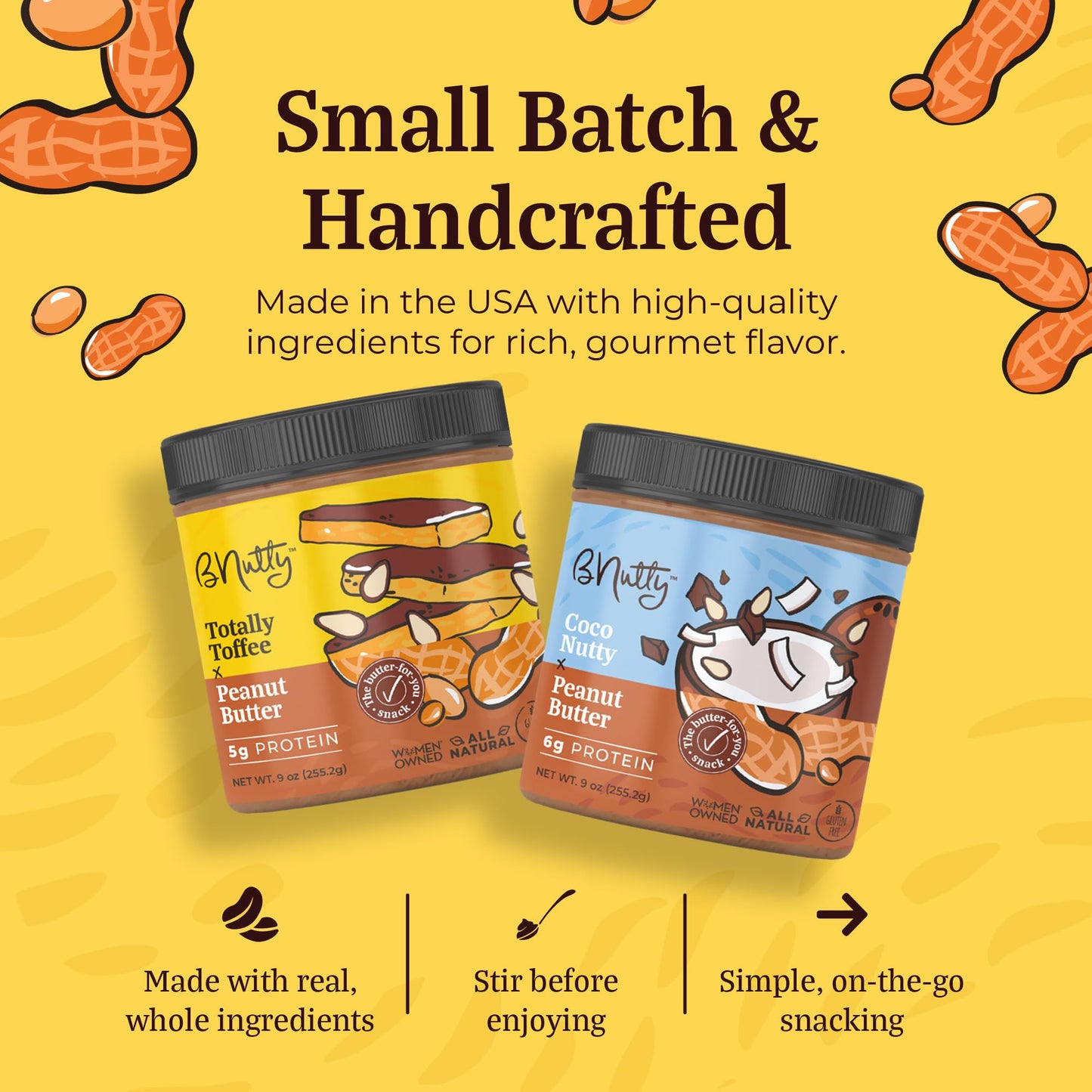 B'Nutty Chocolate Dream Variety Pack | Wholesome, Crunchy, Creamy & Gluten-Free High Protein Flavored Peanut Butter Spread | Peanut Butter Cup, Milk