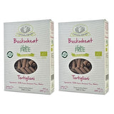 Rustichella d'Abruzzo Organic Buckwheat Tortiglioni (Pack of 2), 250g Each - Gluten-Free Pasta with Distinct Buckwheat Flavor - Artisan Pasta from