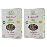 Rustichella d'Abruzzo Organic Buckwheat Tortiglioni (Pack of 2), 250g Each - Gluten-Free Pasta with Distinct Buckwheat Flavor - Artisan Pasta from