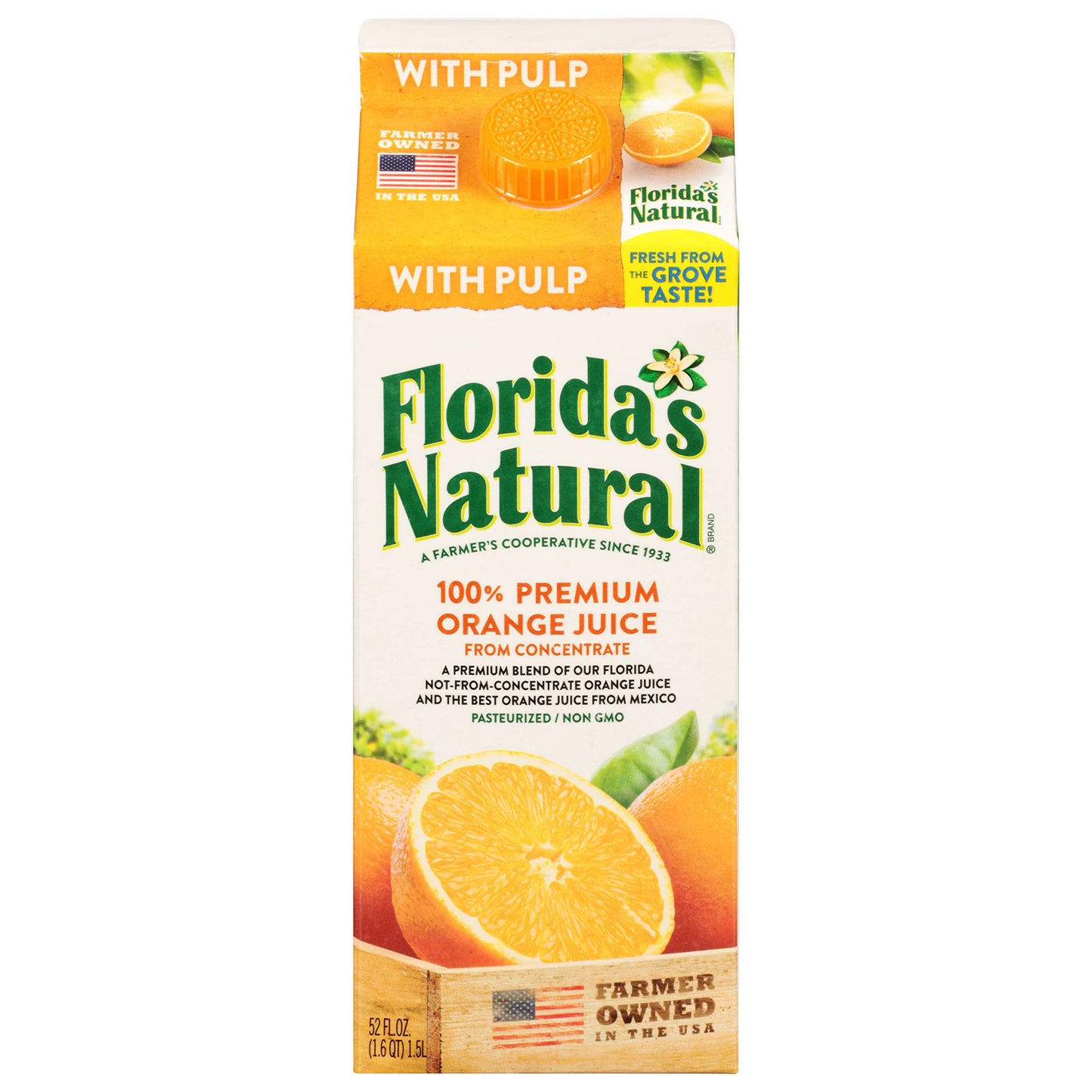 Florida's Natural, Orange Juice Some Pulp, 52 Fl Oz