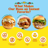 Martins Sandwich Potato Rolls - 3.5” Non GMO Hamburger Buns Perfect for Burgers & Chicken Patty - Golden, Soft & Sweet, Made of Nonfat Milk, High