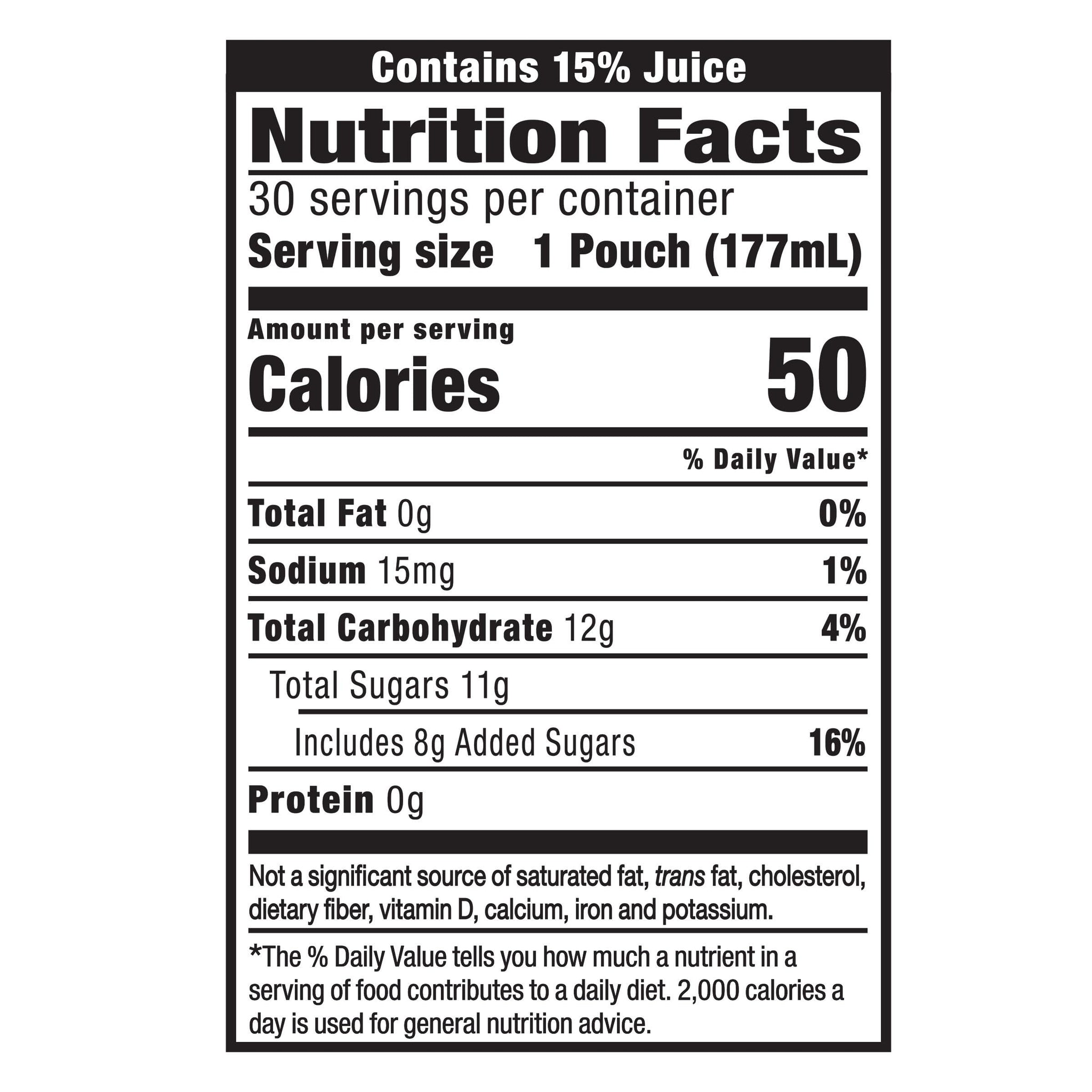 Capri Sun Flavored with Other Natural Flavor Juice Drink Blend, 30 Pouches, for School Lunches and On-the-Go Hydration, Fruit Punch, All Natural