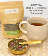 Flora Jane's Smoke & Brew - Balance Out Blend for Mental Support and Relaxation - Herbal Blend, Tea, and Bath Soak - Organic and Wildcrafted