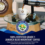 Aroma Ridge Jamaica Blue Mountain® Coffee Whole Bean 8oz Gift Box - Medium Roast Fresh Roasted in USA - 100% Pure and Authentic Jamaican Gourmet
