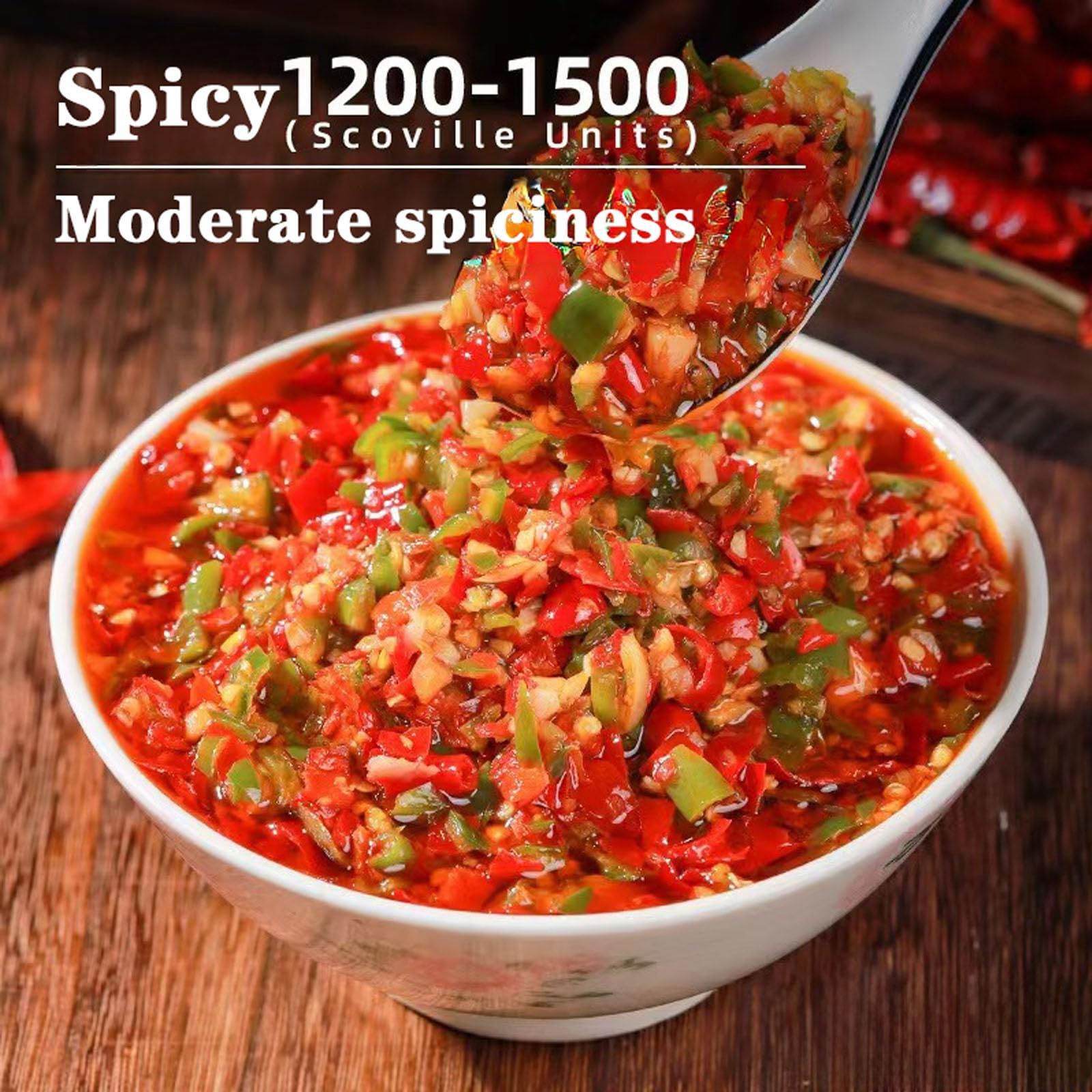 QIXINLIZYY Hunan specialty colored chili sauce 248g/can, chopped garlic chili sauce, pepper, seasoning, crispy chili, mixed noodle chili, convenient
