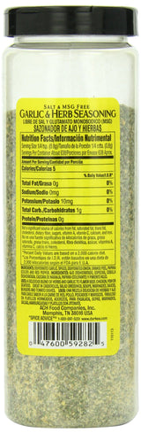 Durkee 100% Salt Free Garlic and Herb Seasoning, 18 Ounce