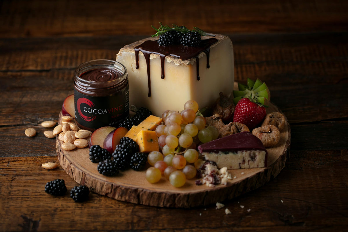 Cocoavino Red Wine Chocolate Spread - Gourmet Dark Belgian Chocolate with Red Wine Reduction - Artisan Dessert & Gift Spread - 7.75 oz