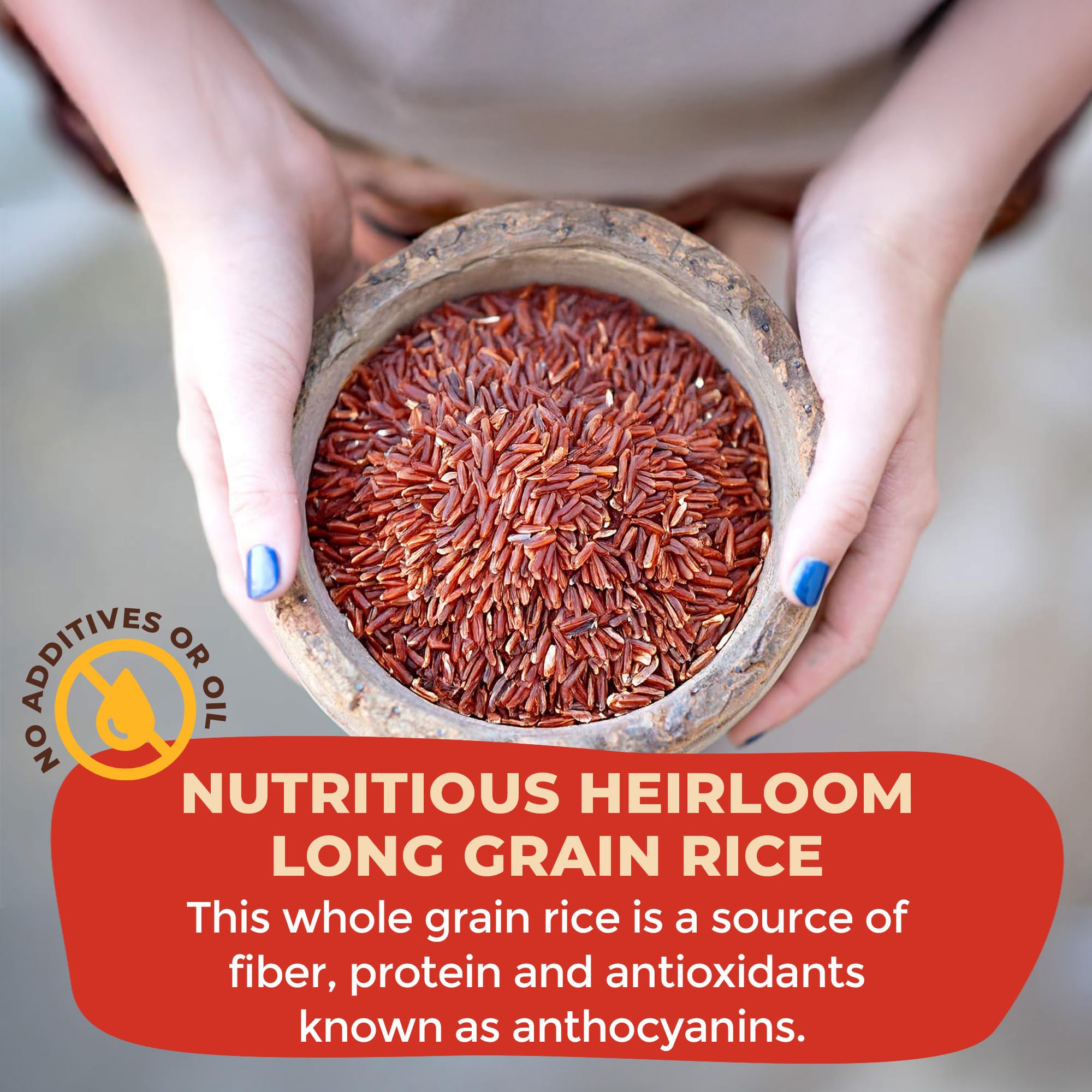 Lotus Foods Organic Red Rice - Red Rice Organic, Rice Red, Whole Grain Rice, Long Grain Asian Sticky Rice, USDA Organic, Non-GMO, Gluten Free - 15 Oz Bag (Pack of 6)