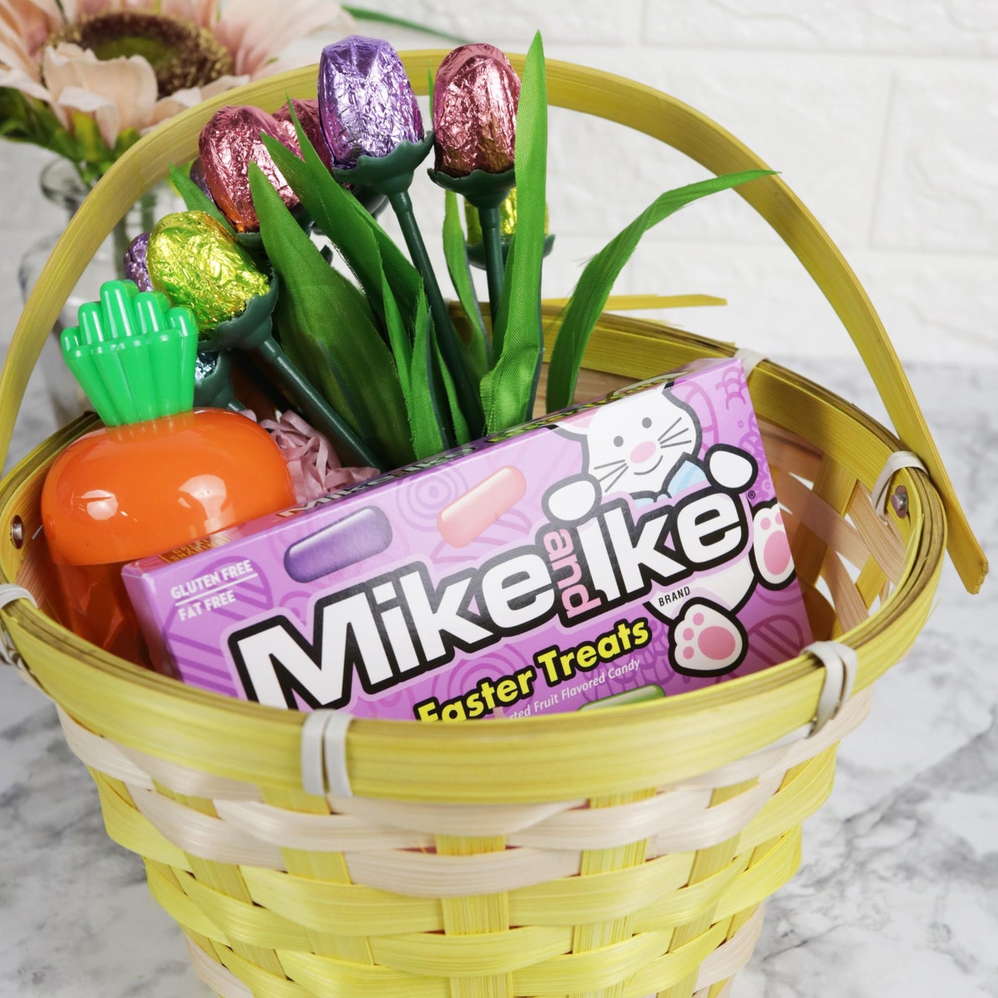 Mike and Ike Easter Treats, Chewy Assorted Fruit Flavored Candy for Baskets, Egg Hunts and Parties, Pack of 3