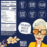 The Matzo Project Crispy Matzo Chips, Sea Salt Flavor, Vegan, Nut Free, Back-to-School Snack Packs, 3-Pack, 6 oz. Each, Kosher but NOT Kosher