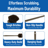 SPARTA 40501EC01 Plastic Large Scrub Brush, Kitchen Brush, Utility Brush With Long Handle For Cleaning, 20 Inches, Brown