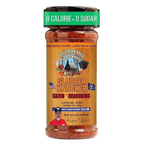 Southern Boyz Outdoors Slobber Knocker Fire Seasoning - Cajun & Creole Heat Seasoning Inspired by SBO All-Purpose - Gluten-Free, No MSG, 6.5 oz