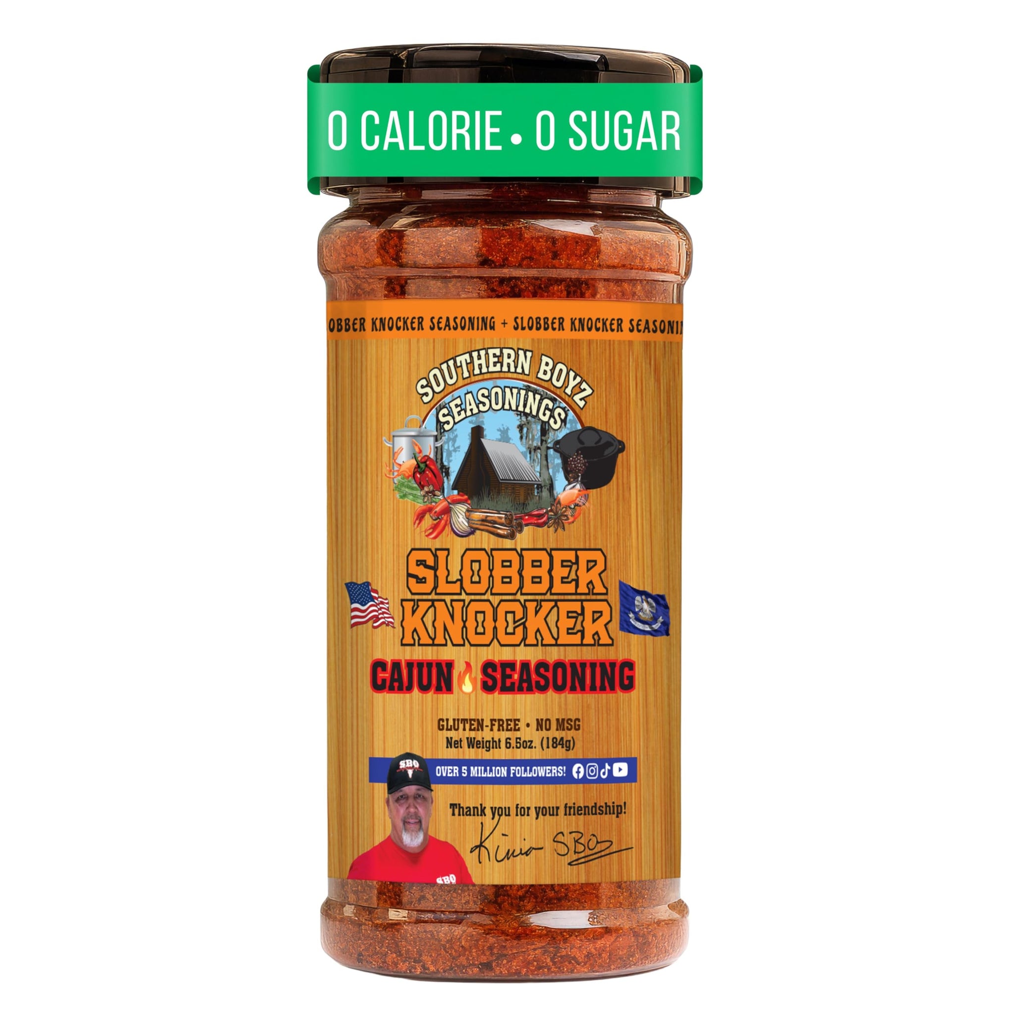 Southern Boyz Outdoors Slobber Knocker Fire Seasoning - Cajun & Creole Heat Seasoning Inspired by SBO All-Purpose - Gluten-Free, No MSG, 6.5 oz