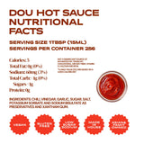 DOU by Uncle Chen Sriracha Hot Chili Sauce - Naturally Red, Fresh Jalapeño & Cayenne, Professional Kitchen Quality, 60-Year Family Recipe (128oz)