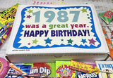 RETRO CANDY YUM ~ 1987 39th Birthday Gift Box Retro Nostalgic Candy Mix from Childhood for 39 Year Old Man or Woman Born 1987