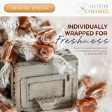 Southern Caramel Orange Cream Caramels, Handcrafted, 4 oz (Pack of 1)