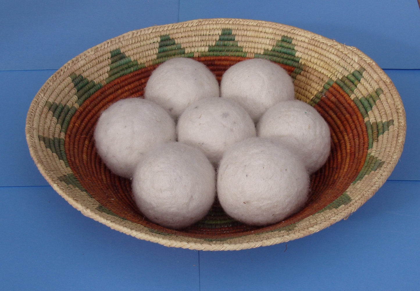3 Natural Felted Wool Dryer Balls by Brookingham